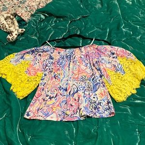 Lilly Pulitzer Off the Shoulder Top